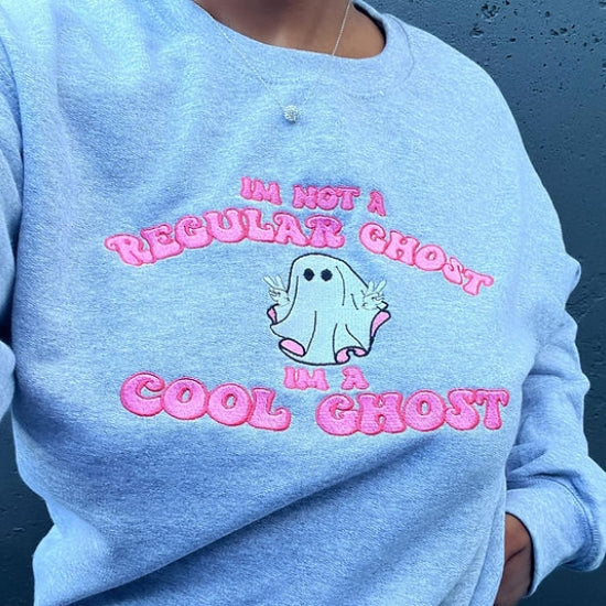 Cool Ghost Embroidered Sweatshirt