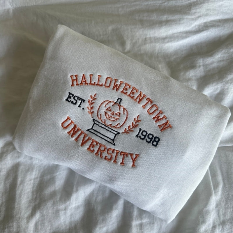 Halloween Town University Embroidered Crewneck
