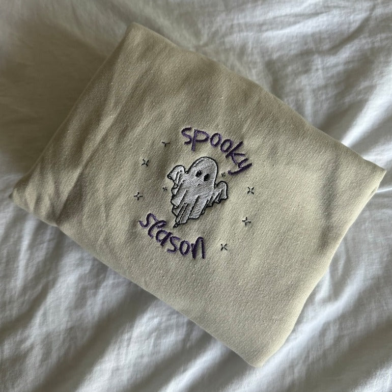 Vintage Halloween Embroidered Ghost Sweatshirt Collection