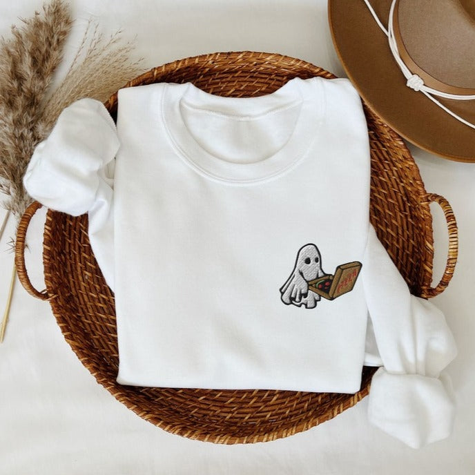 Little Ghost Coffee Embroidered Sweatshirt