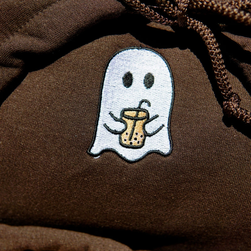 Little Ghost Coffee Embroidered Sweatshirt